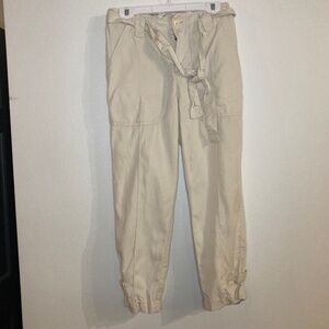 banana republic tie waist straight leg adjustable cuff hem pants